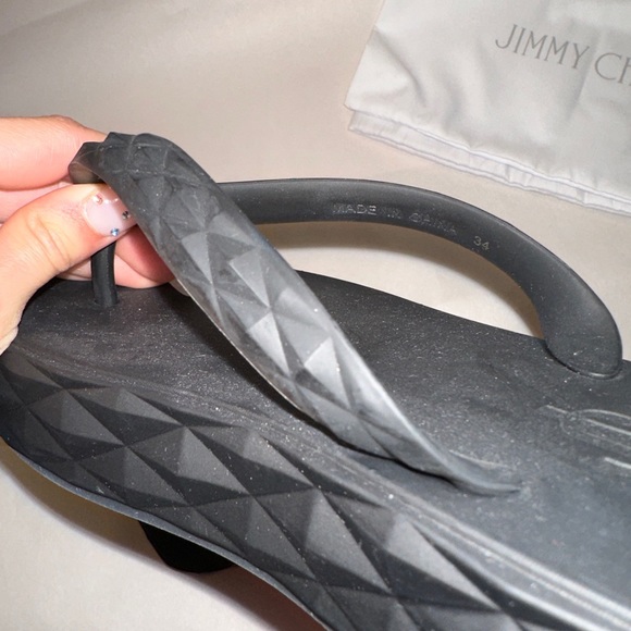 Jimmy Choo Women’s Diamond Flip-Flop Rubber Size EU 34 - Picture 8 of 8